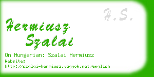 hermiusz szalai business card